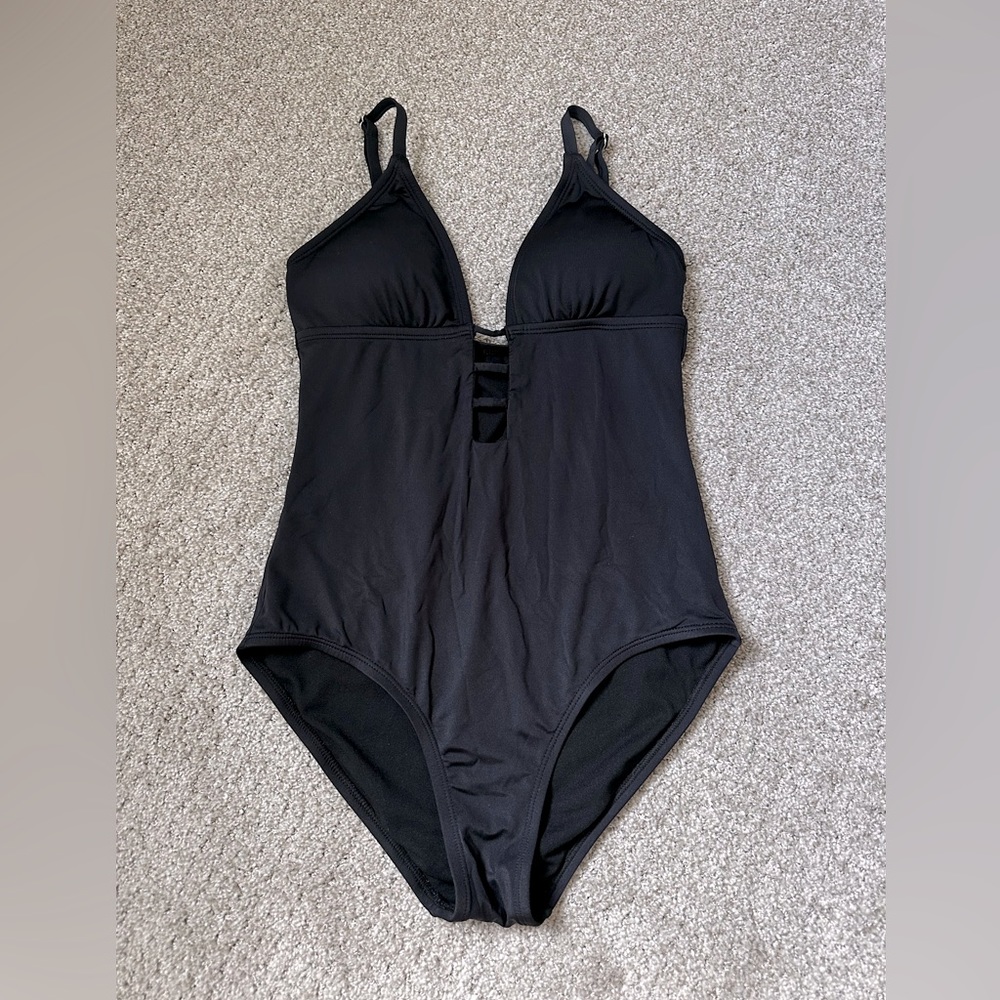 Laundry by Shelli Segal black one piece swimsuit S